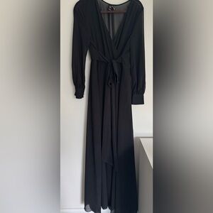 Windsor Sheer Black Maxi Dress
